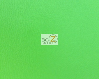 Solid Soft Faux Fake Leather Vinyl Fabric - LIME - 54" Width Sold By The Yard