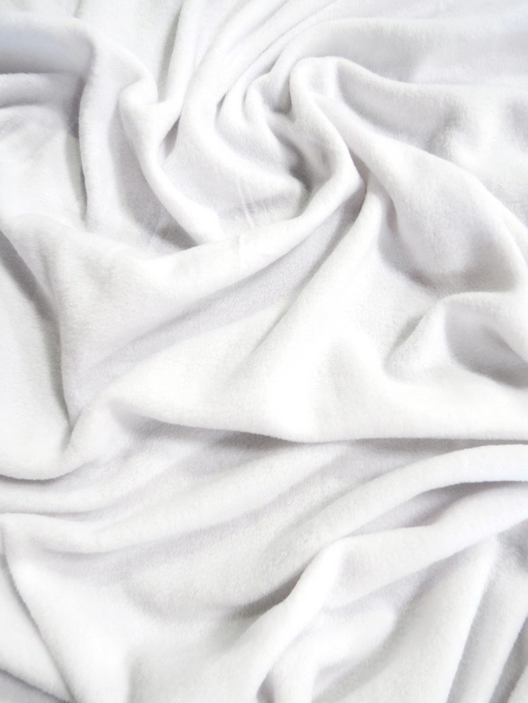 Buy Solid Polar Fleece Fabric WHITE Sold by the Yard 60