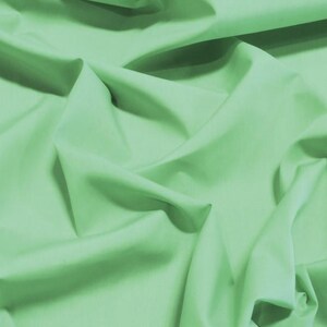 Solid Poly Cotton Fabric - MINT - Sold By The Yard Polycotton 58&quot;/60&quot; Width