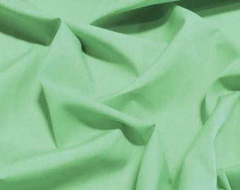 Solid Poly Cotton Fabric - MINT - Sold By The Yard Polycotton 58"/60" Width
