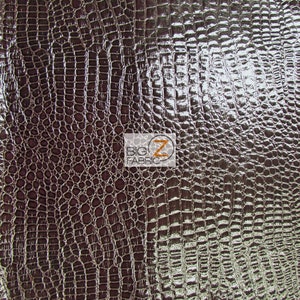 DuroLast™ Vinilo Imitación Cuero Sintético Polipiel Repujado Tejido de Caimán Brillante - BURDEOS OSCURO - Cortado a medida Tapicería Bolsos Zapatos Carteras