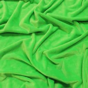 Minky Solid Baby Soft Fabric - LIME GREEN - 58&quot;/60&quot; Width Sold By The Yard DIY Blanket Clothing Accessories Teddy Bears Hug-Z™