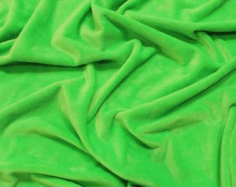 Minky Solid Baby Soft Fabric - LIME GREEN - 58"/60" Width Sold By The Yard DIY Blanket Clothing Accessories Teddy Bears Hug-Z™