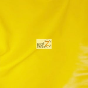 Solid Soft Faux Fake Leather Vinyl Fabric - YELLOW - 54&quot; Width Sold By The Yard