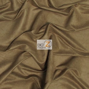 Microsuede/Suede Fabric - NEW MOCHA - Sold By The Yard 58&quot; Width