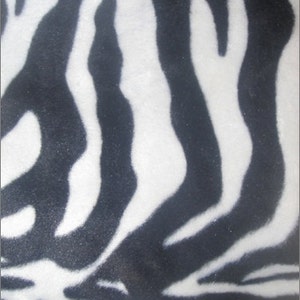 Zebra Print Velboa Kunstpelz - weiß/schwarz big Stripe - verkauft Bulk-Stock - 58"/60" Breite