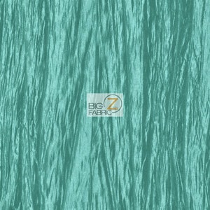 Crushed Taffeta Fabric - AQUA - 54" Width Sold By The Yard Creased Clothing Decorations Crafts