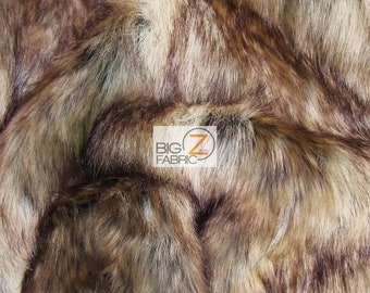 Faux Fake Fur Animal Long Pile Coat Costume Tissu - CANADIAN FOX - 60 » Largeur Vendu par yard Fashion Decor