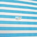 Poly Cotton 1" Stripe Fabric - Turquoise/White - Sold By The Yard