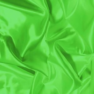 Solid Shiny Bridal Satin Fabric - LIME - By The Yard Bridesmaid Dresses Table Runners Wedding Gowns Party Decorations