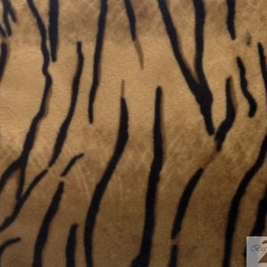 Tiger Print Velboa Faux Fur - Brown - Sold By The Yard  - 58"/60" Width Costume Blanket