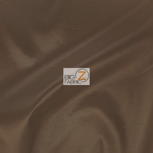 Solid Taffeta Fabric - BROWN - Sold By The Yard 58&quot;/60&quot; Width DIY Dress Skirt Wedding Decor Curtains