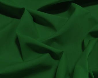 Fester Polyester-Baumwoll-Stoff - Jägergrün - Als Meterware erhältlich Polycotton 152 cm Breite (P193)