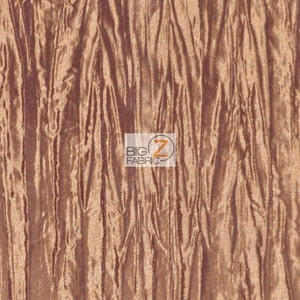 Crushed Taffeta Fabric - CORAL - 54" Width Sold By The Yard Creased Clothing Decorations Crafts