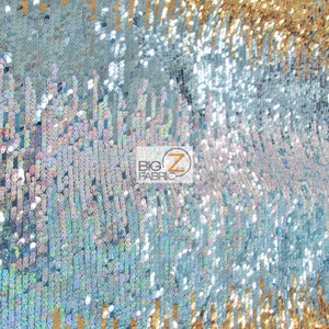 Moon Shadow Sequin Fabric - Multi-Color Blue -  Sold By The Yard Dress Gown Red Carpet Ocean Reflective