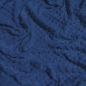 Dimple Dot Minky Fabric - NAVY - 58/60&quot; Wide By The Yard Baby Soft Raised Blanket Craft