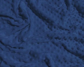 Dimple Dot Minky Fabric - NAVY - 58/60" Wide By The Yard Baby Soft Raised Blanket Craft