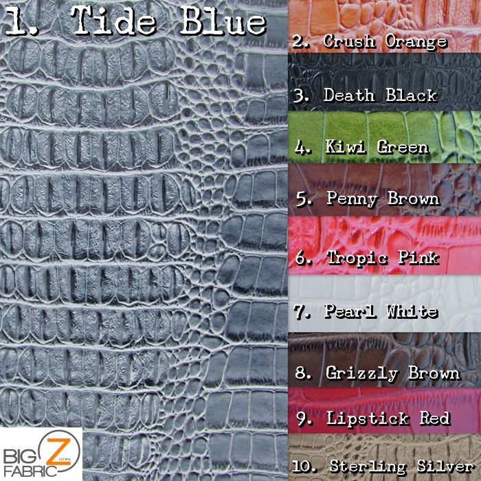 BIG NILE CROCODILE LEATHER VINYL FABRIC UPHOLSTERY BY THE YARD Lipstick Red BIG NILE CROCODILE LEATHER VINYL FABRIC UPHOLSTERY BY THE YARD Lipstick Red
