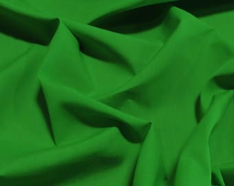 Solid Poly Cotton Fabric - GREEN - Sold By The Yard Polycotton 58"/60" Width (P195)