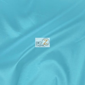 Solid Taffeta Fabric - AQUA - Sold By The Yard 58&quot;/60&quot; Width DIY Dress Skirt Wedding Decor Curtains