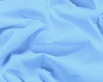 Solid Poly Cotton Fabric - BABY BLUE - Sold By The Yard 58"/60" Width DIY Clothing Accessories Decor