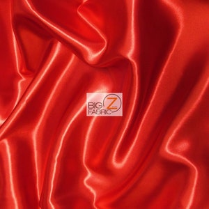 Sólido brillante tela de satén de novia - ROJO - corte a medida vestidos de dama de honor vestidos de mesa corredores vestidos de novia decoraciones de fiesta