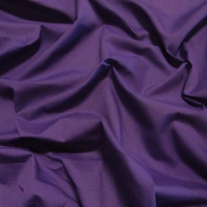 Solid Poly Cotton Fabric - PURPLE - Sold By The Yard Polycotton 58&quot;/60&quot; Width (P213)