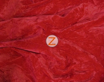 Crush Flocking Upholstery Velour Velours Velvet Fabric - RED - per yard Drapery Canapés Suits Party Decor Antique Coverings Curtains
