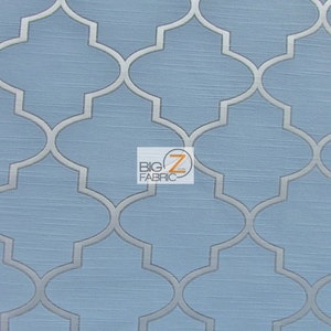 Persian Quatrefoil Upholstery Fabric - MALIBU - Sold By Yard Sofa Curtains Home Decor Bedding Furniture Drapery Chairs