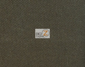 May include: Close-up of a dark green canvas fabric with a textured weave. The fabric is smooth and has a subtle sheen.