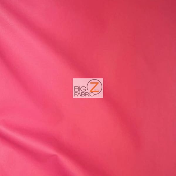 Solid Soft Faux Fake Leather Vinyl Fabric - HOT PINK - 54" Width Sold By The Yard