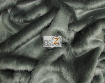 Short Shag Faux Fur Fabric - GRAY - Sold By The Yard 64" Width Coats Costumes Scarfs Rugs Props Short Pile