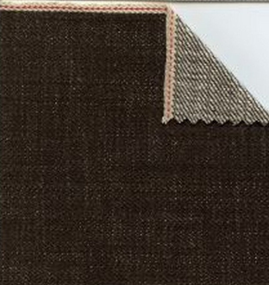 Japanese Selvedge Denim Fabric Heavyweight Brown japan Etsy