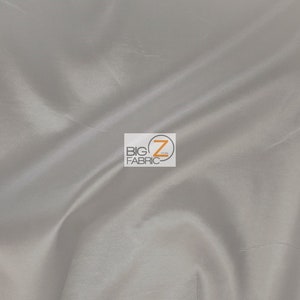 Solid Taffeta Fabric - SILVER - Sold By The Yard 58&quot;/60&quot; Width DIY Dress Skirt Wedding Decor Curtains