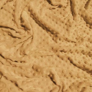 Grübchen-Dot Minky Stoff - KAMEL - 58/60 &quot;Breite Schüttgut Baby Soft Rarised Decke Handwerk