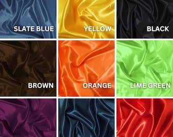 Shiny Bridal Satin Fabric, 58/60" Wide Polyester Satin for Wedding Dresses, Bridesmaid Dresses, Linings, Table Runners & Party Decor