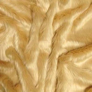 Solid Shaggy Faux Fur Fabric - BLONDE - Sold By The Yard 62&quot; Width Coats Costumes Scarfs Rugs Props Long Pile