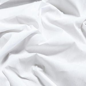 Solid Poly Cotton Fabric - WHITE - Sold By The Yard Polycotton 58&quot;/60&quot; Width (P188)