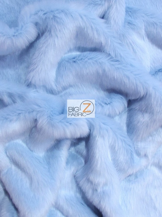 Short Shag Faux Fur Fabric BABY BLUE Sold by the Yard 64 Width