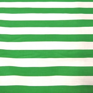 Poly Cotton 1&quot; Stripe Fabric - Kelly Green/White - Sold By The Yard Clothing Quilting Projects