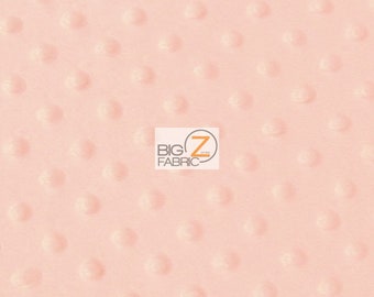 Dimple Dot Minky Fabric - LIGHT PINK - 58/60" Wide By The Yard Baby Soft Raised Blanket Craft