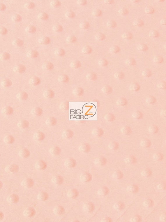 Minky dimple Dot Light Pink Fabric by The Yard