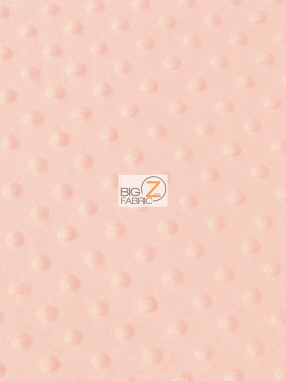 Minky dimple Dot Light Pink Fabric by The Yard