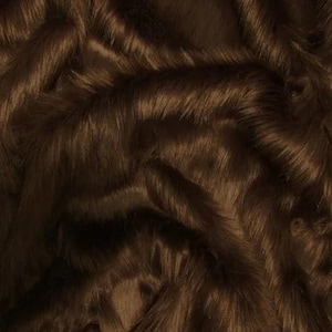 Solid Shaggy Faux Fur Fabric - LIGHT BROWN - Sold By The Yard 60&quot; Width Coats Costumes Scarfs Rugs Props Long Pile