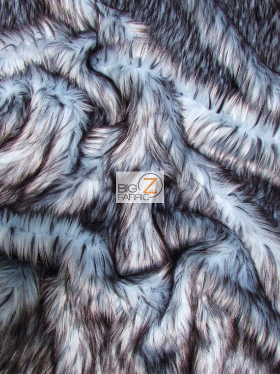 Faux Fake Fur Arctic Alaskan Husky Long Pile Fabric ICE BLUE Sold by the  Yard 64 Width DIY Costume Accessories Blankets Clothing 