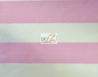 Poly Katoen 1" Streep Stof - Roze/Wit - Verkocht op maat Kleding Quilting Projecten