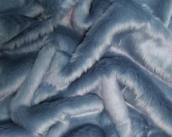 Short Shag Faux Fur Fabric - DENIM - Sold By The Yard 64" Width Coats Costumes Scarfs Rugs Props Short Pile
