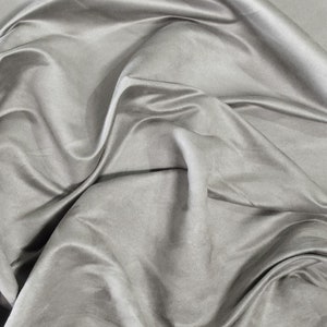 DuroLast™ Microfiber Suede Upholstery Fabric - GRAY - 58&quot; Width Sold By The Yard Passion Suede Microsuede