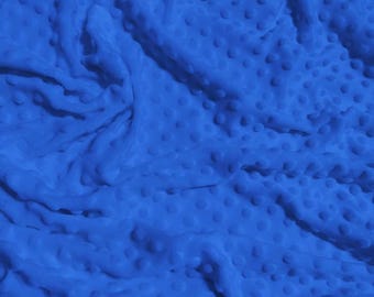 Dimple Dot Minky Fabric - ROYAL BLUE - 58/60" Wide By The Yard Baby Soft Raised Blanket Craft