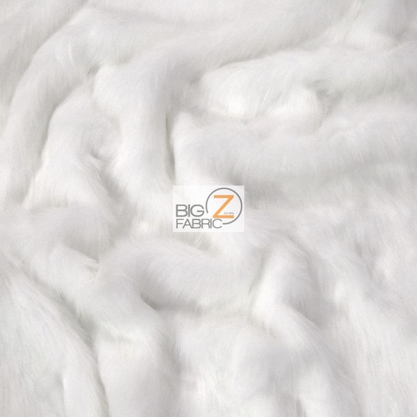 Tissu en fourrure de renard arctique unie - BLANC - largeur 58 po. / 60 po. par mètre Manteaux Déguisements Écharpes Tapis Accessoires Accessoires du vêtement Bottes